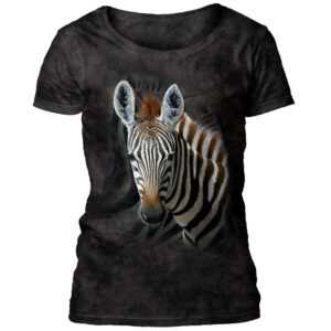Dámske batikované tričko The Mountain - STRIPES - zebra - tmavo šedé Veľkosť: S