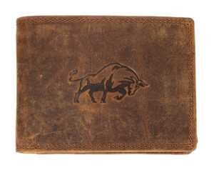 HL Luxusná kožená peňaženka s  býkom - hnedá