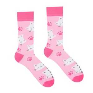 Hesty Veselé ponožky Mačička ružová Veľkosť: 39-42