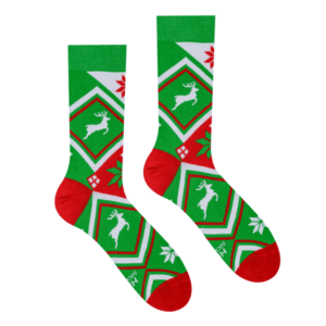 Hesty Veselé ponožky Nórsky zelený vzor Veľkosť: 35-38