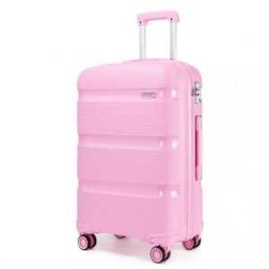 KONO Cestovný kufor na kolieskach Classic Collection - ružový - 97 L