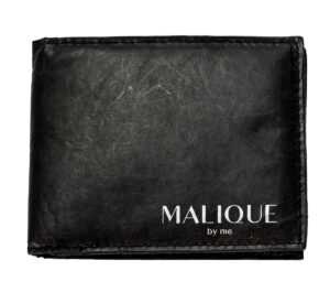 Malique dámska dizajnová papierová peňaženka D1093A - čierna - 11 cm