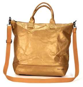 Malique dámska dizajnová papierová taška D1113 - zlato žltá - 32 cm