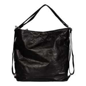 Malique dámska dizajnová papierová taška a batoh v jednom D1065 - čierna -  19L