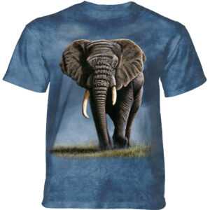 Pánske batikované tričko The Mountain - APPROACHING STORM - slon - modrá Veľkosť: S