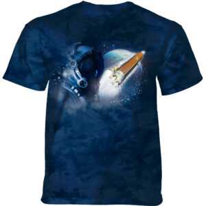 Pánske batikované tričko The Mountain - ARTEMIS ASTRONAUT - vesmír - modrá Veľkosť: S
