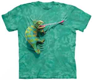 Pánske batikované tričko The Mountain - Chameleón- zelené Veľkosť: S