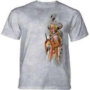 Pánske batikované tričko The Mountain - LOOK OF WAR - indiánske - svetlo šedé Veľkosť: S