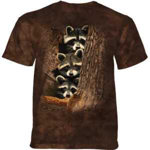 Pánske batikované tričko The Mountain - THREE RACCOONS - medvedíky čistotné - hnedá Veľkosť: XL