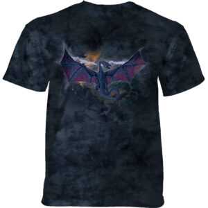 Pánske batikované tričko The Mountain - Thunder Dragon- čierne Veľkosť: S
