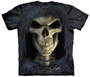 Pánske batikované tričko The Mountain - Tvár smrti - čierne Veľkosť: XXL