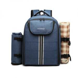 Piknikový batoh s dekou KONO - modrý