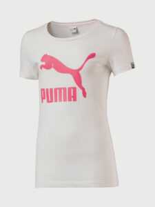 Puma Diev. tričko Classic Logo Tee Marshmallow Farba: Biela