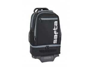 SAFTA dvojkomorový školský batoh na kolieskach Multisports #904 - čierno sivý - 47 cm / 27 L