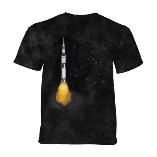 The Mountain Detské batikované tričko - APOLLO SKETCH - vesmír - čierne Veľkosť: S