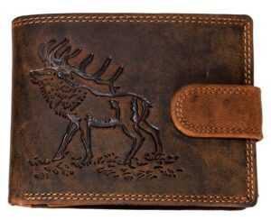 Wild Luxusná pánska peňaženka s prackou Jeleň  - hnedá